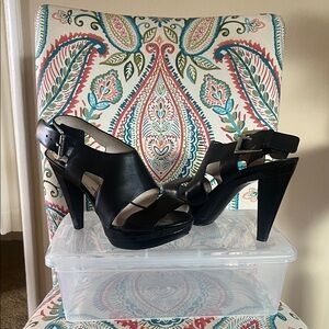 MICHAEL Michael Kors Black Strappy Heels